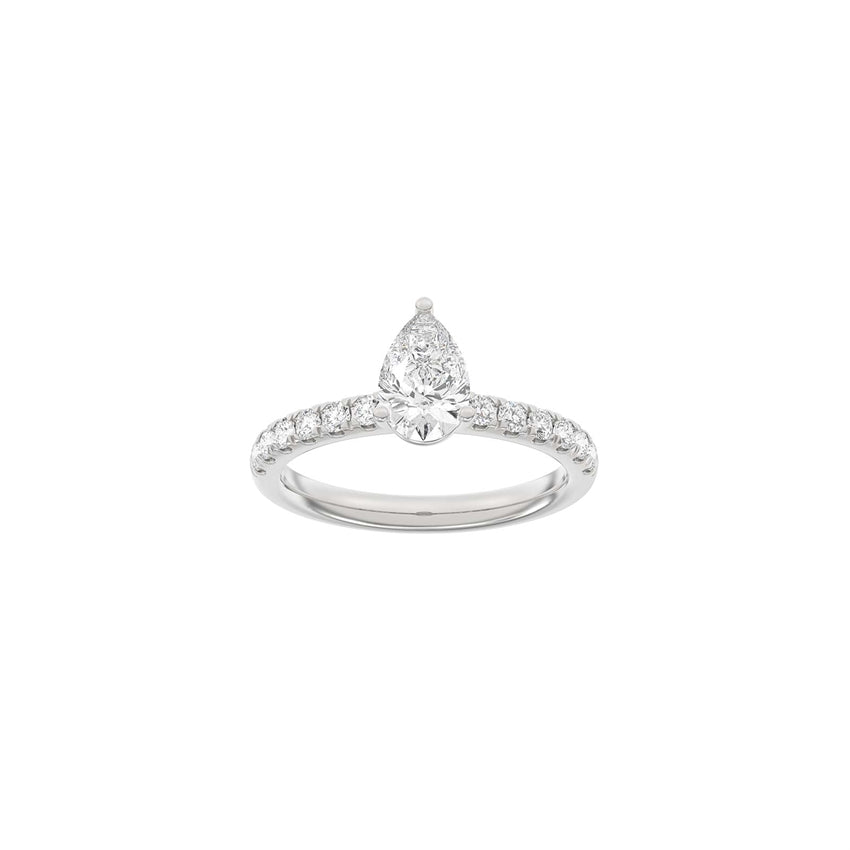 Siersbøl Luxury Classic ring i 14 kt hvidguld med 1,4 ct lab-grown diamanter