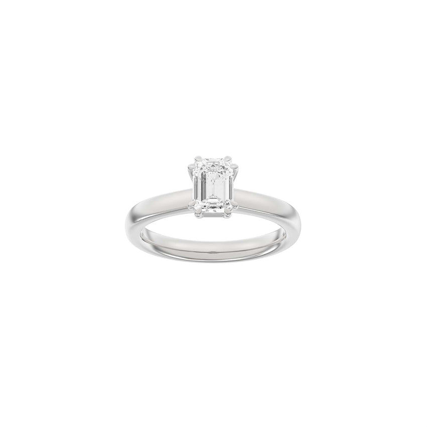 LUXURY Modern oval 14kt hvidguldsring med 1,0ct lab-grown diamant fra Siersbøl Luxury