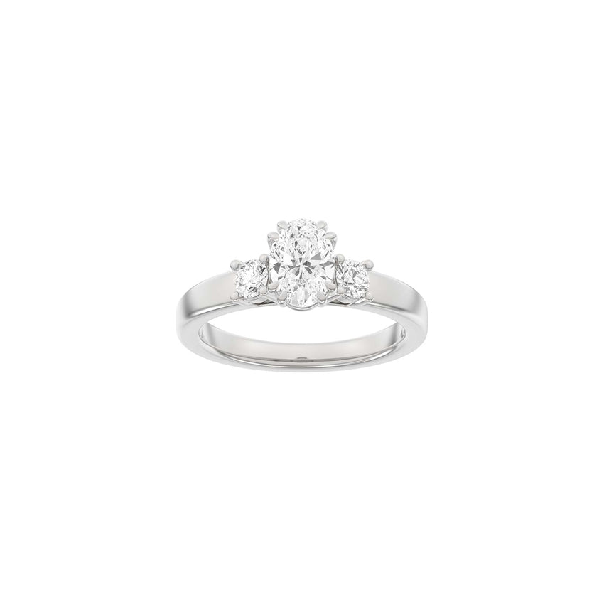 LUXURY Modern oval hvidguldsring med 1,33ct lab-grown diamanter fra Siersbøl Luxury