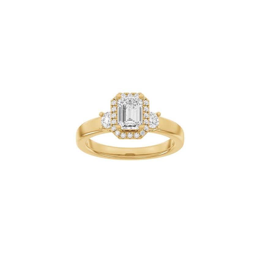 LUXURY Halo firkantet ring i 14kt rødguld med 1,45ct lab-grown diamanter fra Siersbøl Luxury