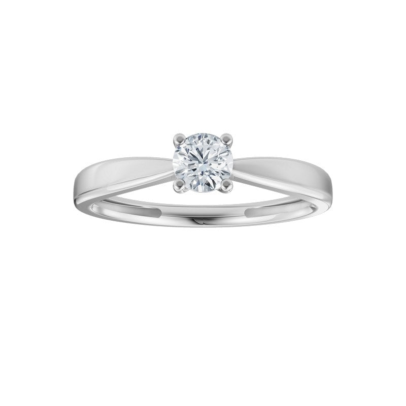 LUXURY Ring i 14 kt hvidguld med lab-grown diamant 0,25-1,0 ct