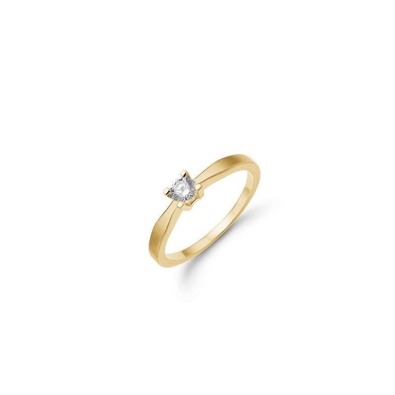 Eternity diamantring i 14 kt guld m. brillant på 0,05-0,50 ct