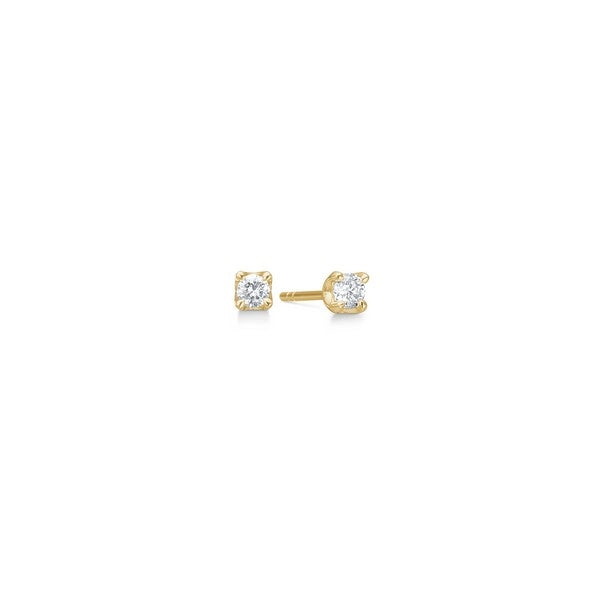 CROWN Øreringe I 14 kt. Guld med diamanter fra 0,09 ct. - 0,50 ct.
