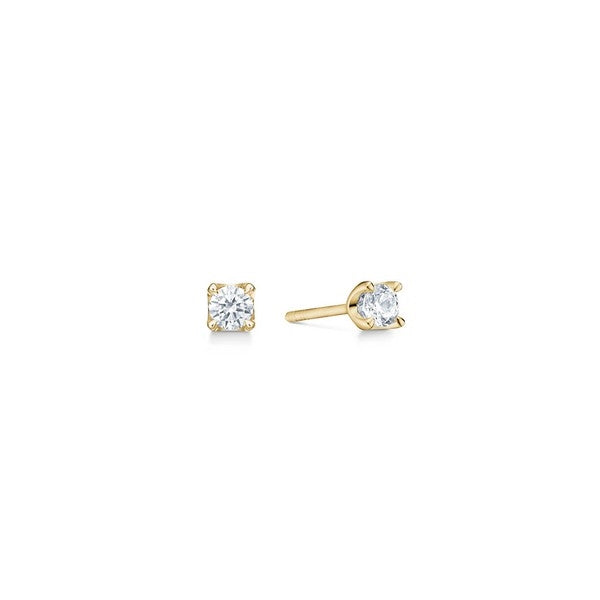 CROWN Øreringe I 14 kt. Guld med diamanter fra 0,09 ct. - 0,50 ct.