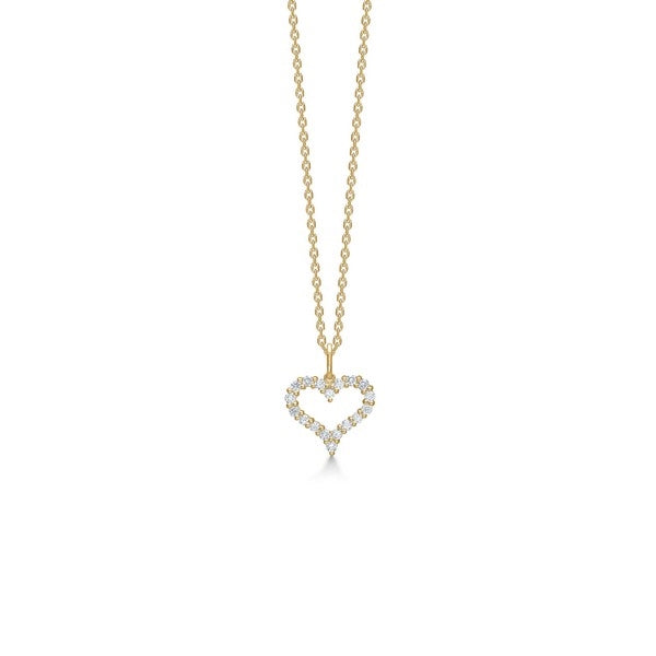 Tender Heart vedhæng i 14 kt guld 0,36 ct.  fra Mads Z