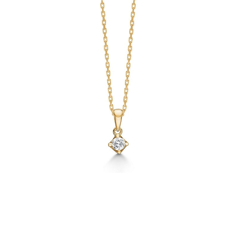 CROWN vedhæng i 14 kt. Guld med diamant fra 0,04 ct. - 0,50 ct.