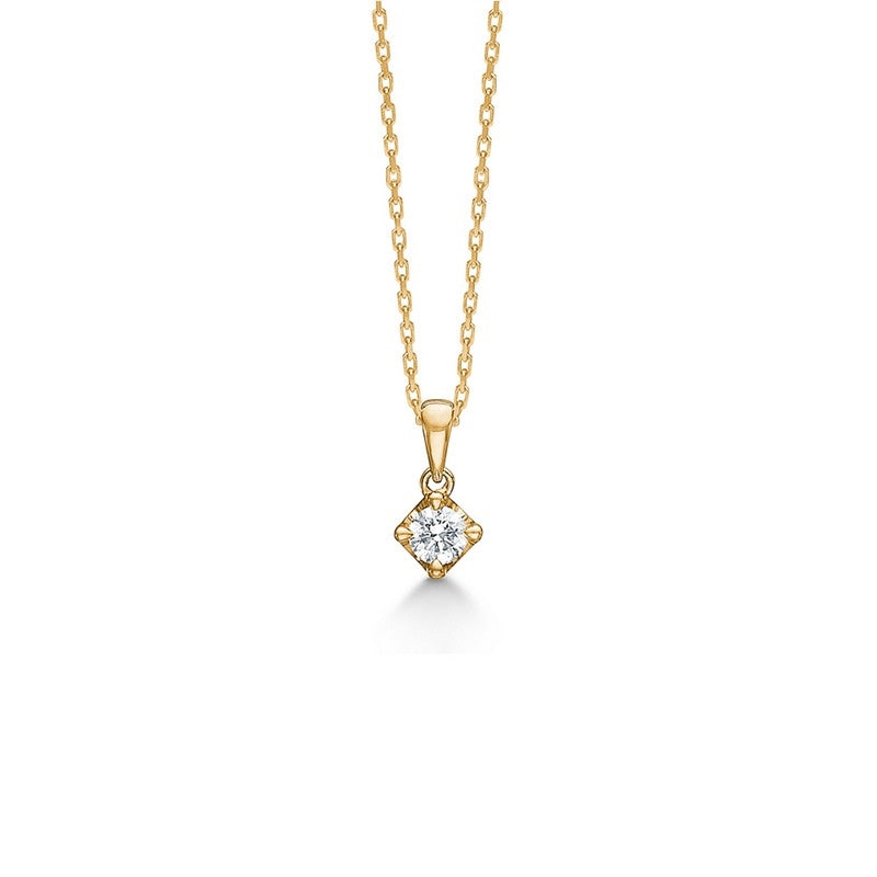 CROWN vedhæng i 14 kt. Guld med diamant fra 0,04 ct. - 0,50 ct.