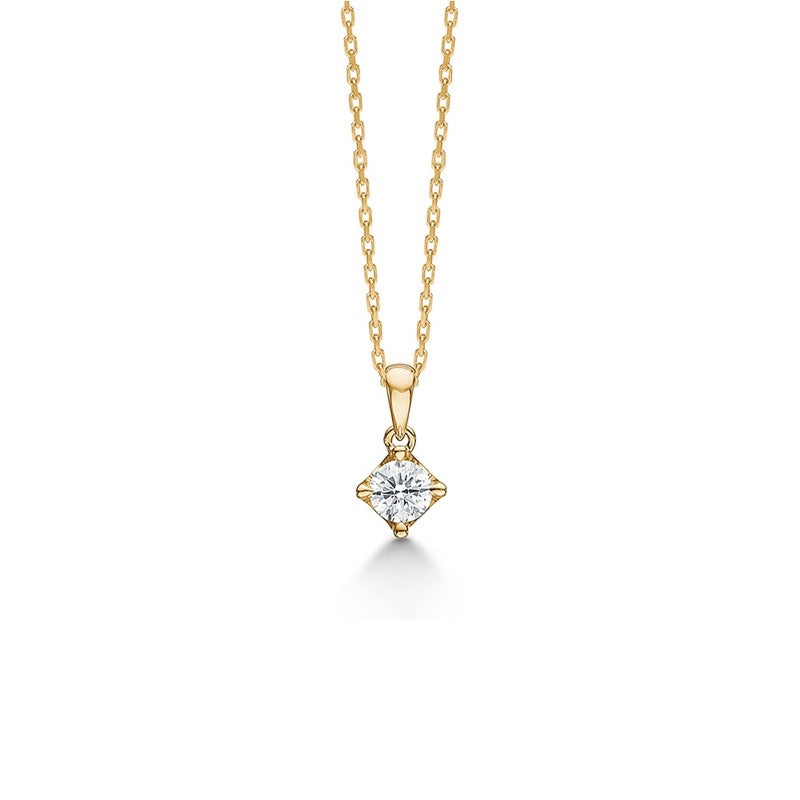 CROWN vedhæng i 14 kt. Guld med diamant fra 0,04 ct. - 0,50 ct.