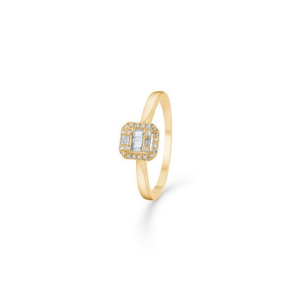 Elizabeth ring i 14 kt guld m. brillant 0,18ct 1541031