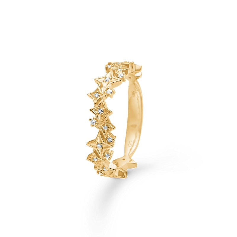 Vesper ring i 14 kt guld med i alt 0,09 ct. / W.SI fra Mads Z
