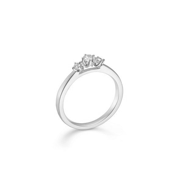 Mads Z Trinity diamantring i 14 kt hvidguld med 3 brillanter