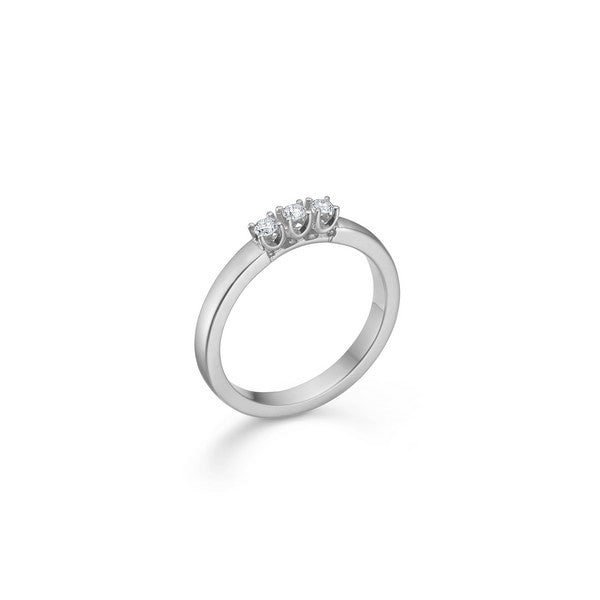 CROWN ALLIANCE Ring 14 kt Hvidguld med 0,12ct - 0,27ct