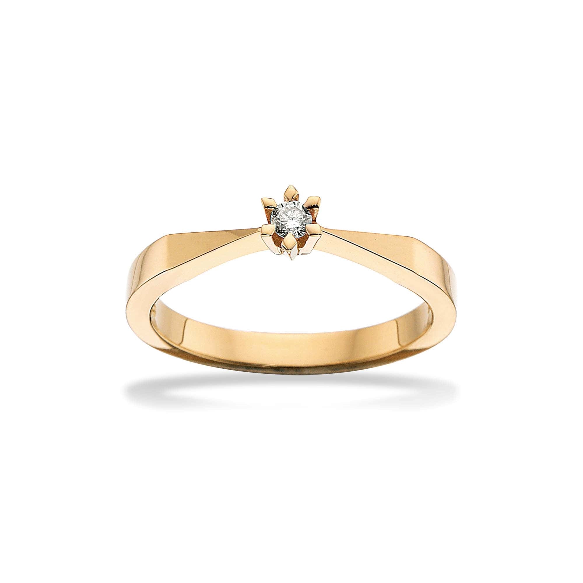 Scrouples - Victoria ring i 14 kt. guld med 0,05-0,50ct. TW/SI
