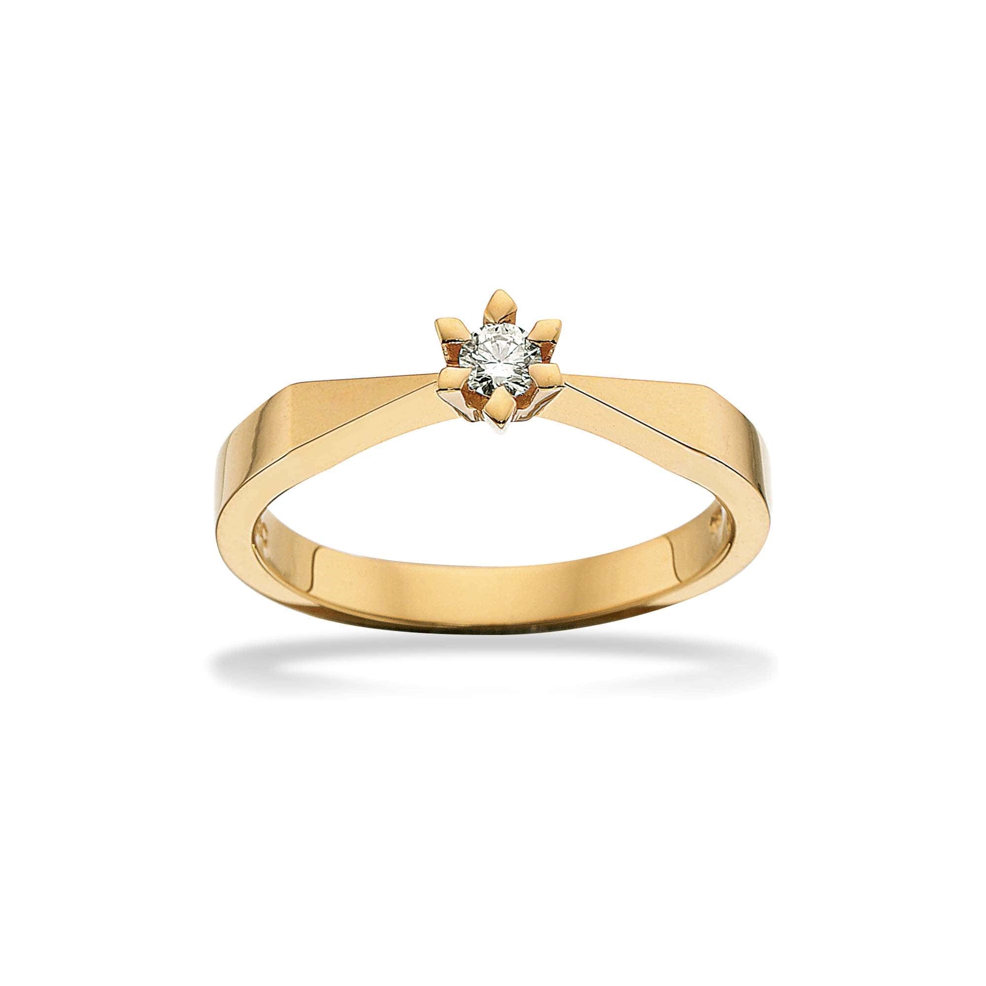 Scrouples - Victoria ring i 14 kt. guld med 0,05-0,50ct. TW/SI
