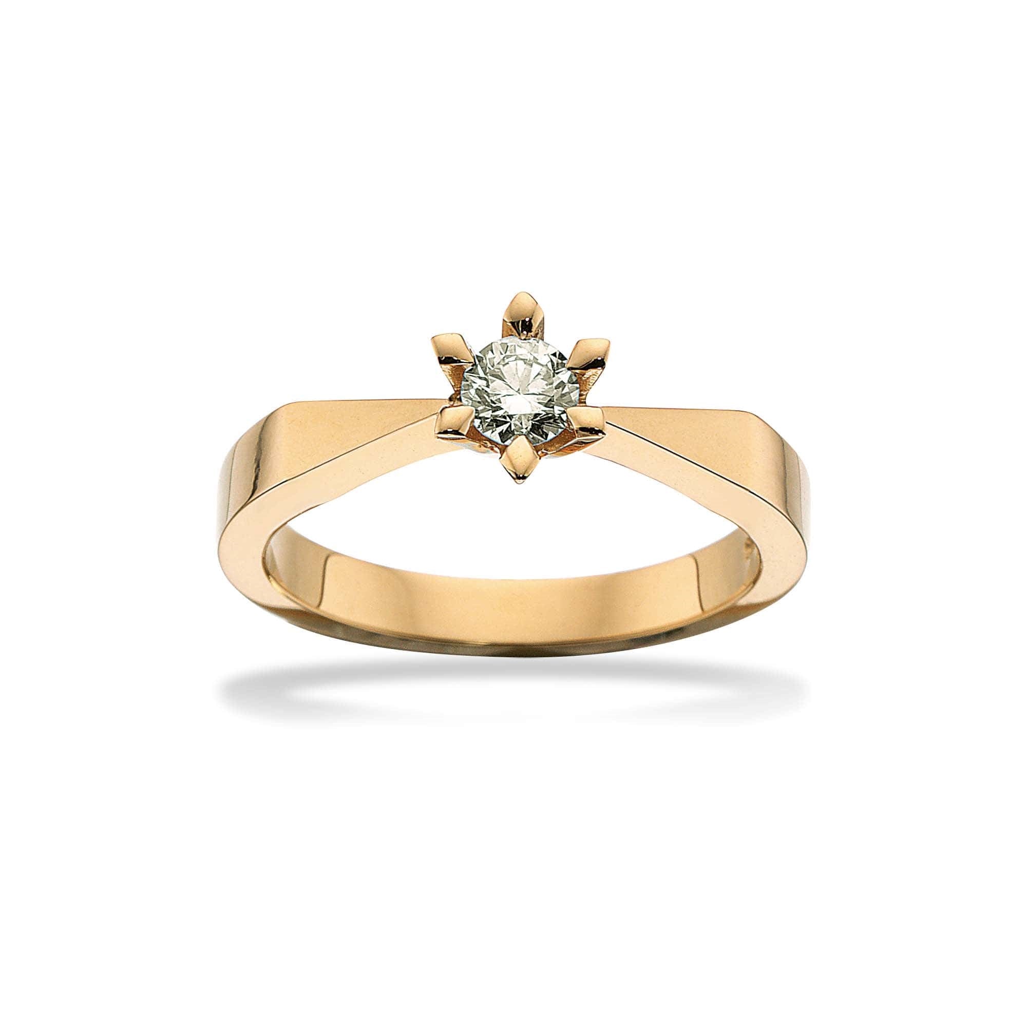Scrouples - Victoria ring i 14 kt. guld med 0,05-0,50ct. TW/SI