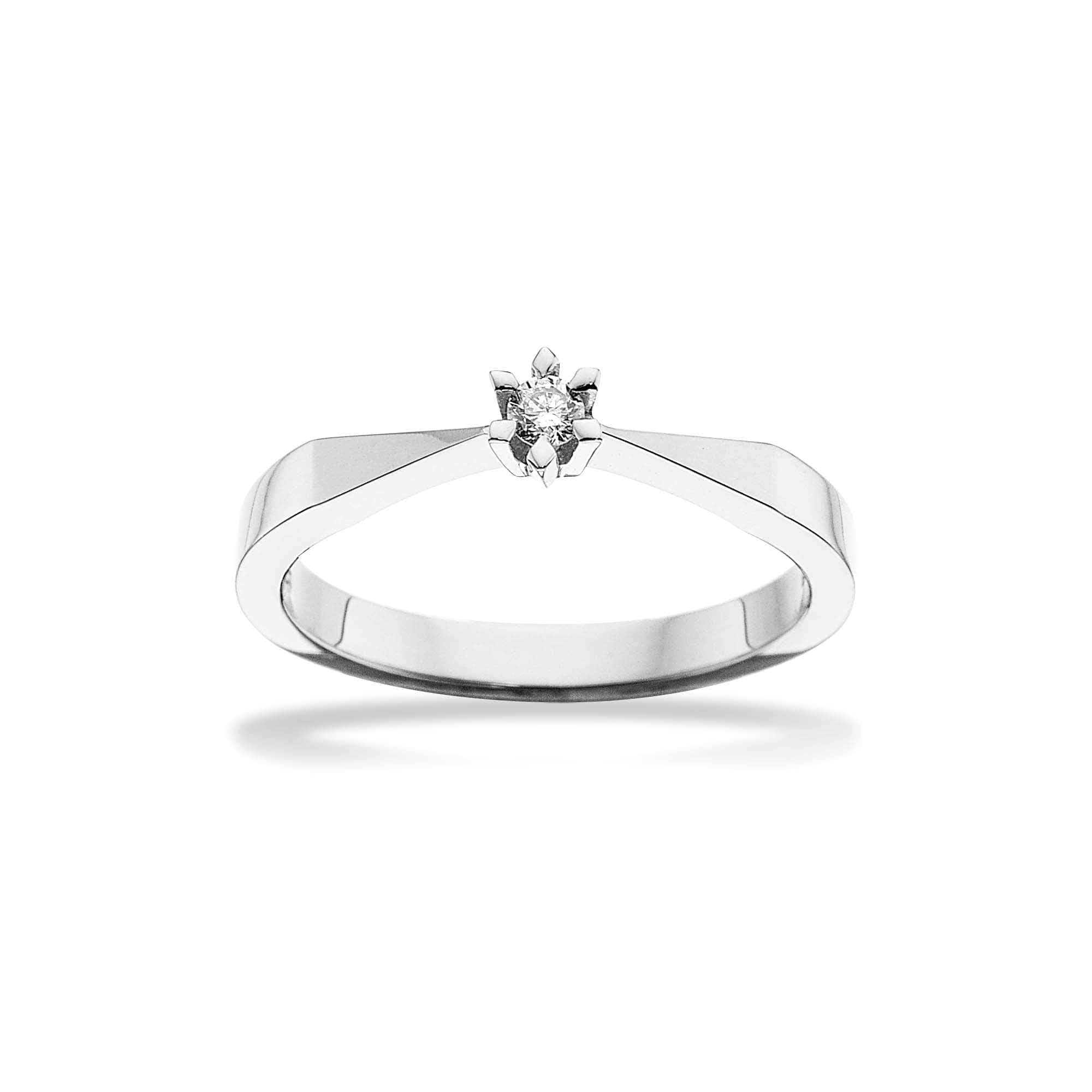 Scrouples - Victoria ring i 14 kt. hvidguld m. 0,05-0,50ct. TW/SI