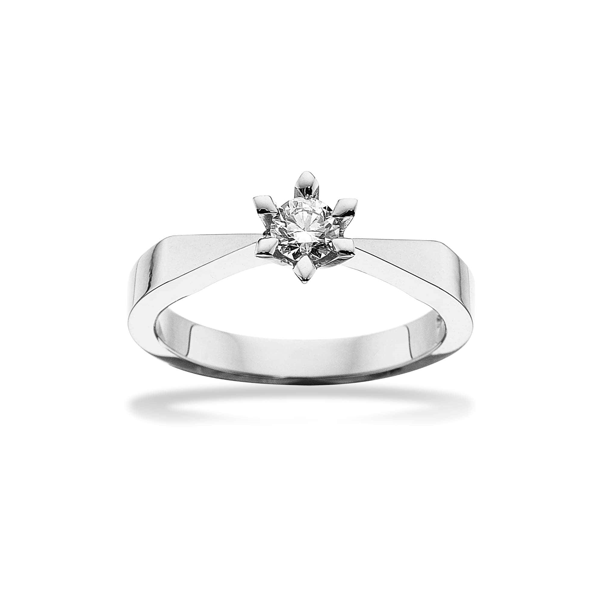 Scrouples - Victoria ring i 14 kt. hvidguld m. 0,05-0,50ct. TW/SI