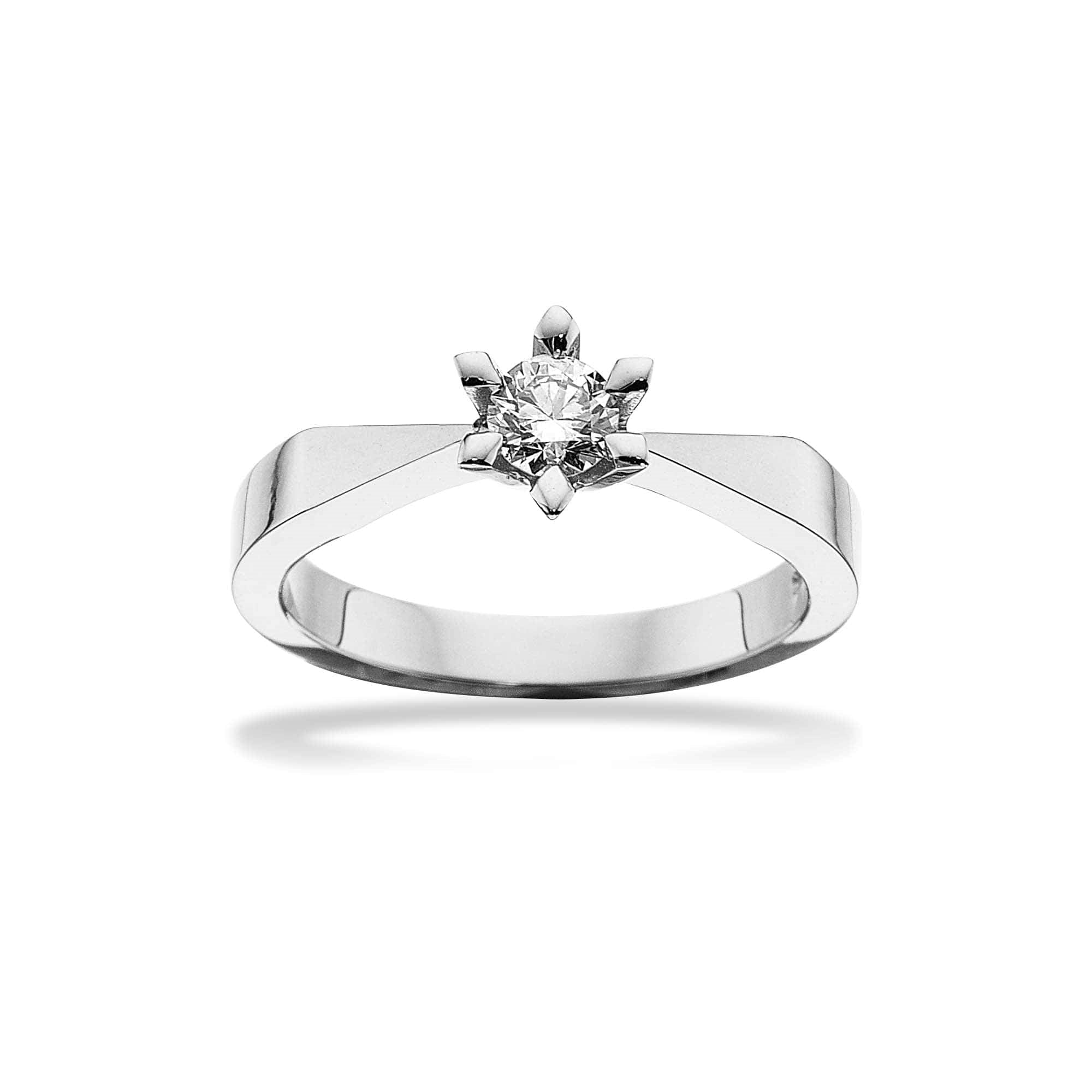 Scrouples - Victoria ring i 14 kt. hvidguld m. 0,05-0,50ct. TW/SI