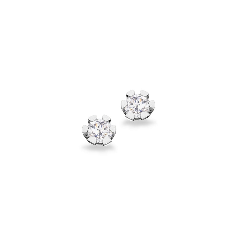 Vida Ørestikker i 8 kt. hvidguld med brillant  på 0,06 - 0,40 ct.