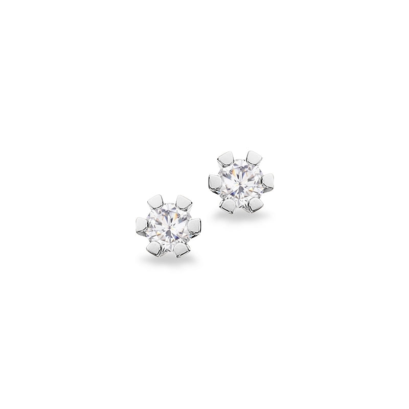 Vida Ørestikker i 8 kt. hvidguld med brillant  på 0,06 - 0,40 ct.