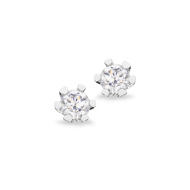 Vida Ørestikker i 8 kt. hvidguld med brillant  på 0,06 - 0,40 ct.