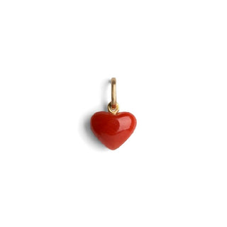 Jane Kønig  Coral heart Vedhæng i 14 kt guld og Coral