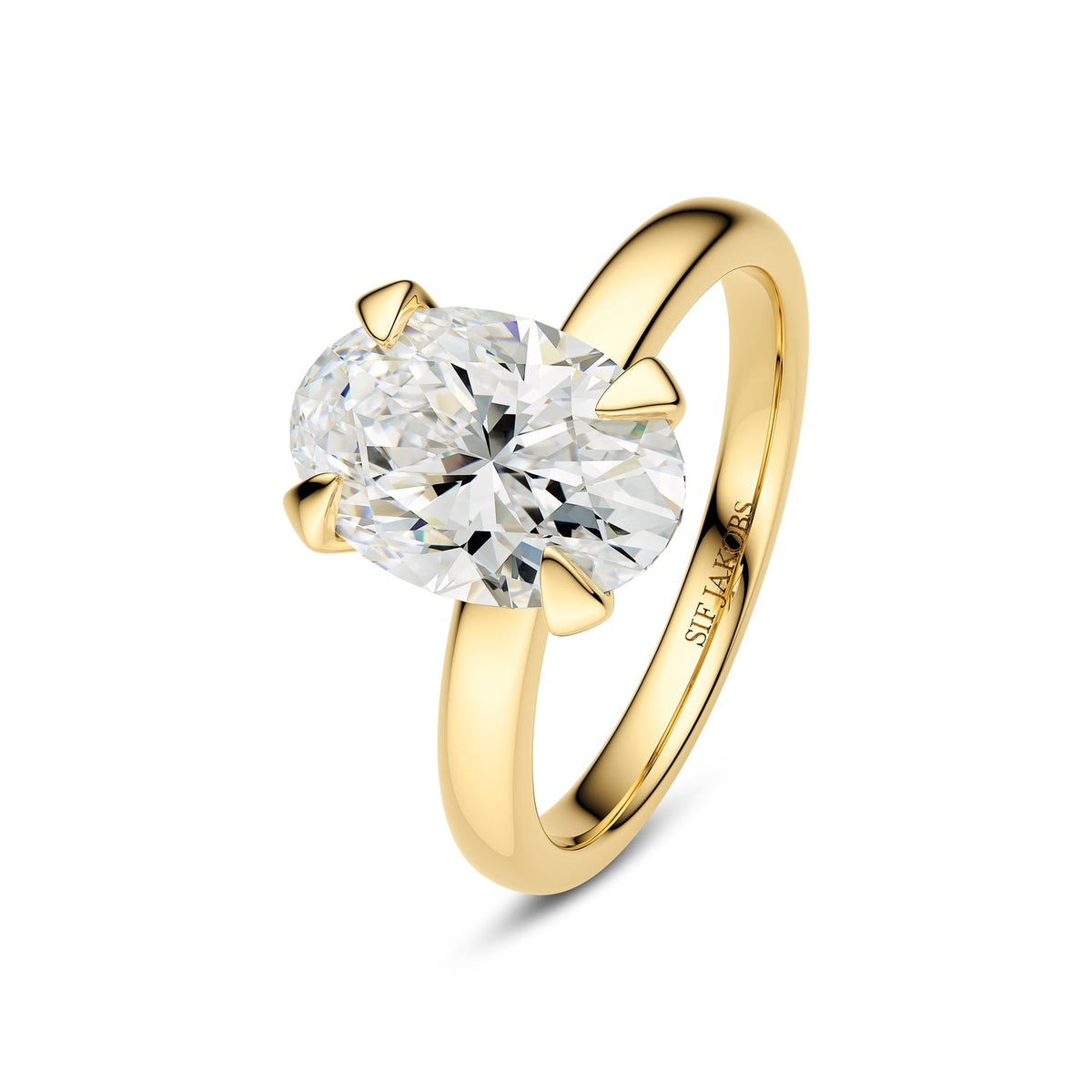 Sif Jakobs Grace Ovale Solitaire ring 2,00 ct i 14 kt guld