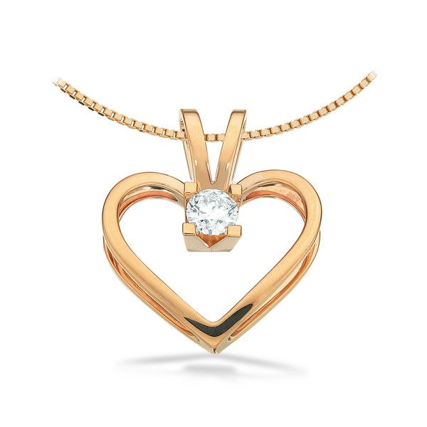 Kleopatra Hjerte Vedhæng i 14 kt. guld 0,05ct.-0,50ct. diamant