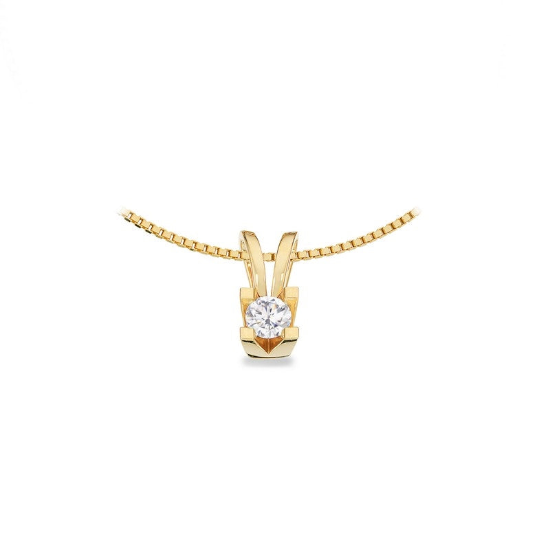 Kleopatra Vedhæng i 8 kt. guld med 0,05ct - 0,25ct. diamant