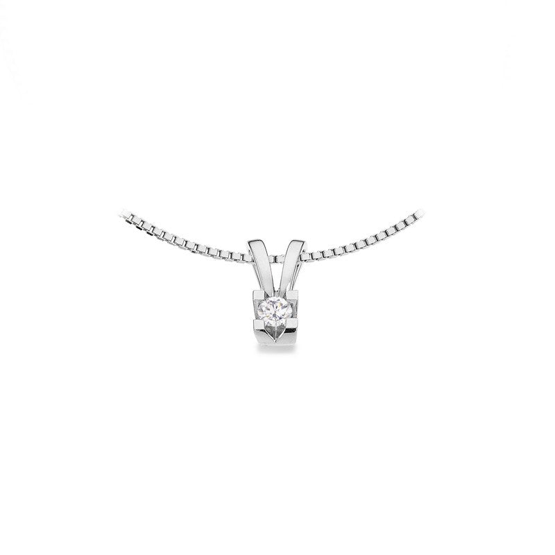 Kleopatra Vedhæng i 8 kt. hvidguld 0,05ct.-0,25ct. diamant