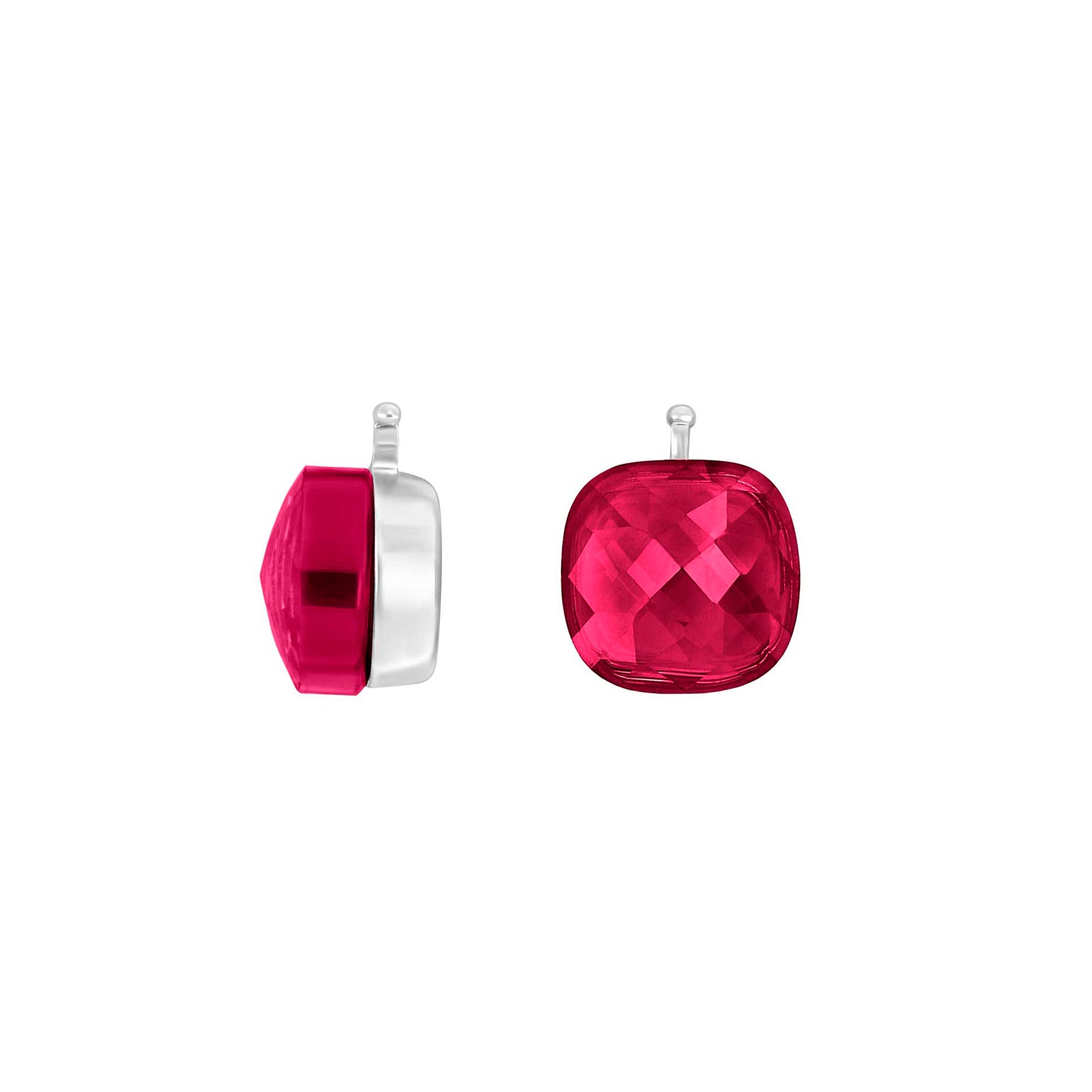 Heide Heinzendorff farvet kvartsvedhæng i sølv med pink fuchsia kvarts.