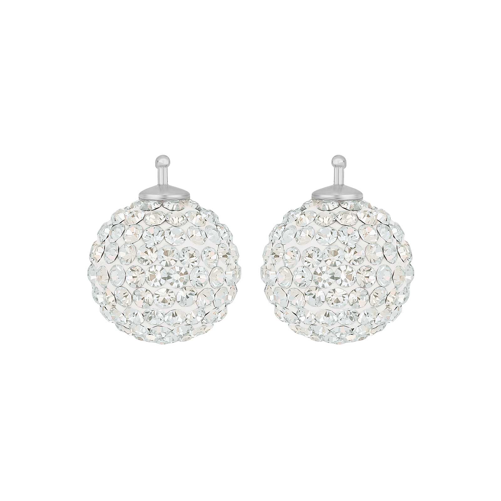 Heide Heinzendorff pavékugle øreringe i sølv med zirkonia og måler 14x14 mm.