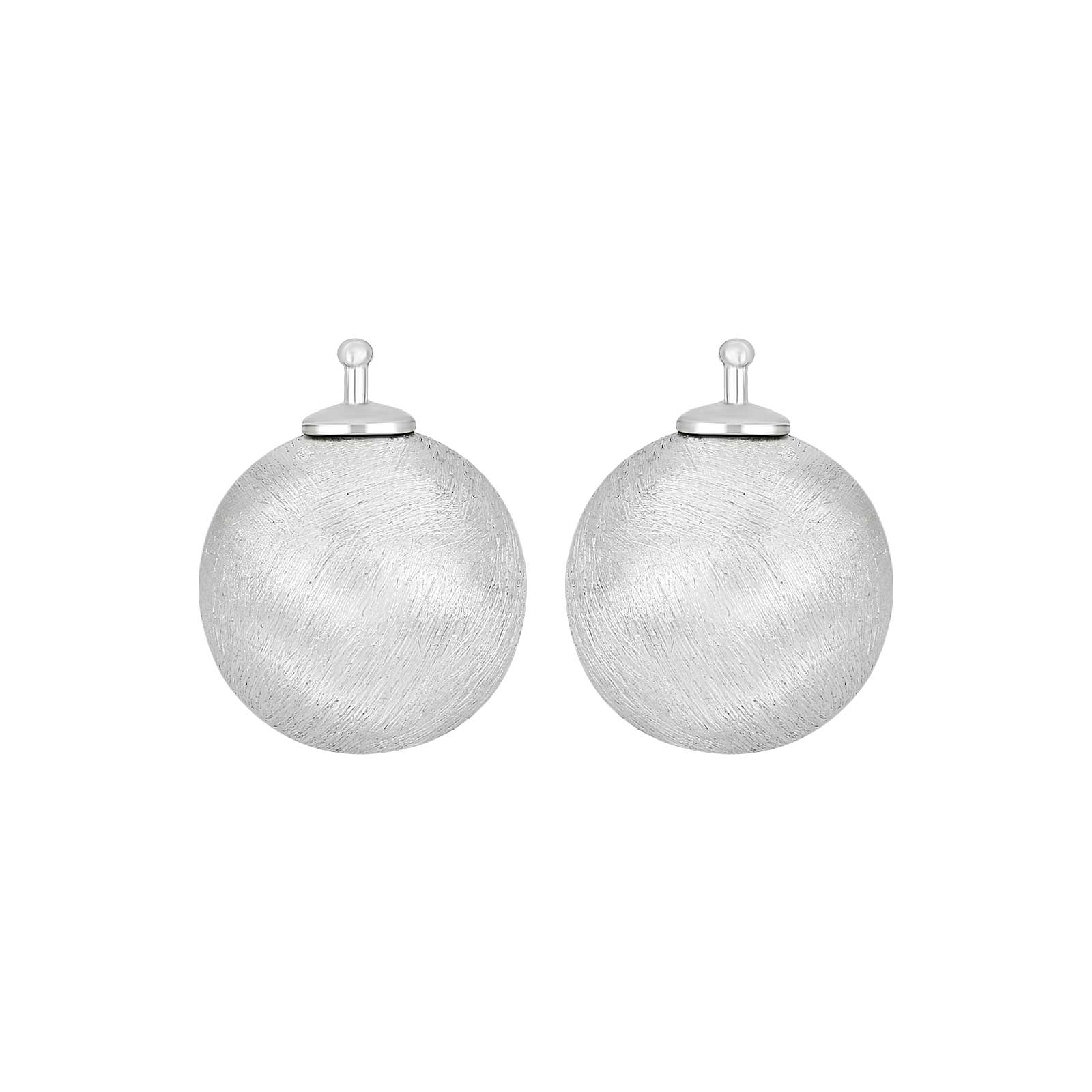 Heide Heinzendorff mat kugle systemvedhæng i rhodineret sølv på 14 mm.