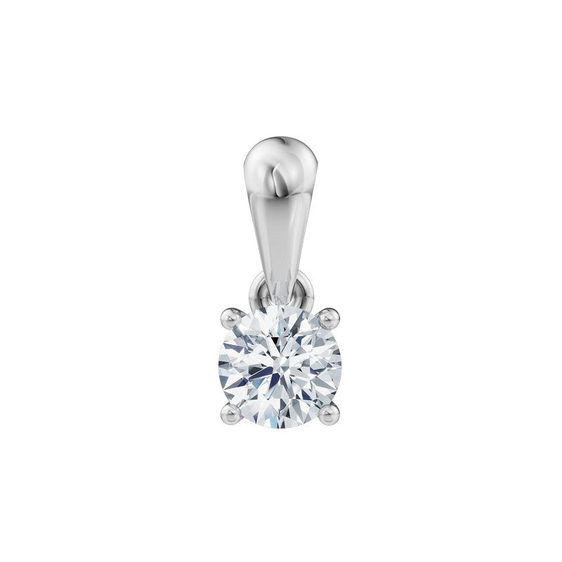 LUXURY Vedhæng i 14 kt hvidguld med lab-grown diamant 0,25-1,0 ct