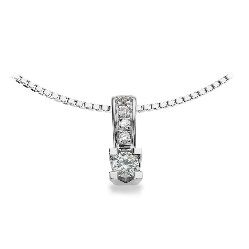 Kleopatra Queen Vedhæng i 14 kt. hvidguld 0,07-0,12ct. diamanter