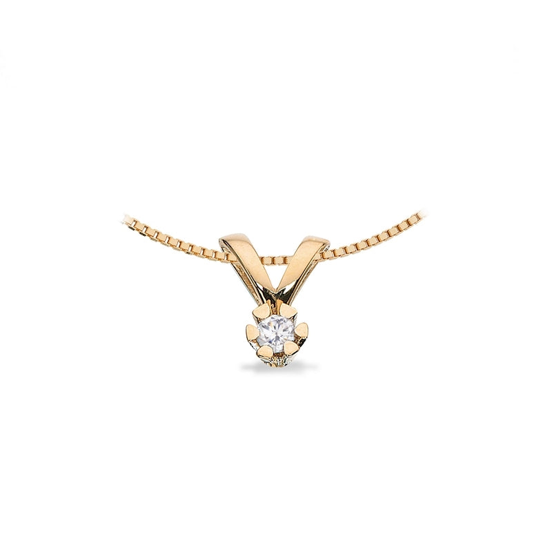 Vida vedhæng 14 kt. guld med brillant 0,03 - 0,50 ct.