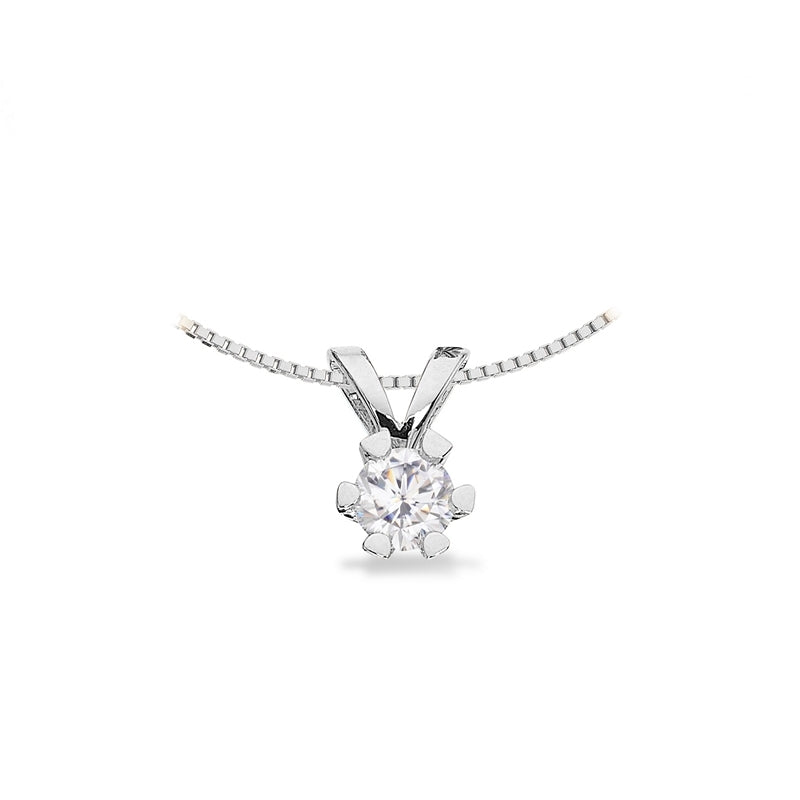 Vida vedhæng 8 kt. hvidguld med brillant 0,03 - 0,25 ct.