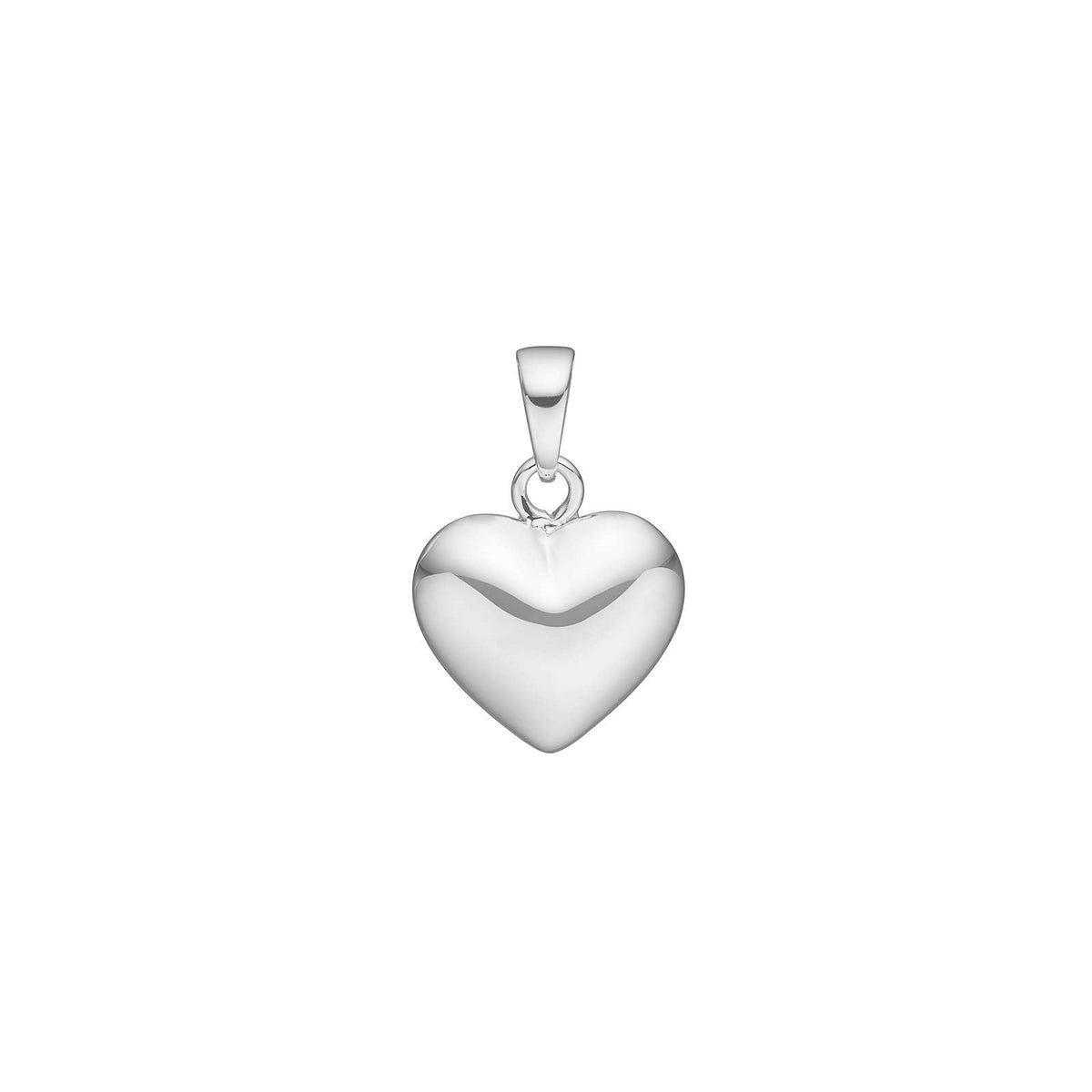 SIERSBØL sølv rhod. vedhæng hjerte 20x13mm