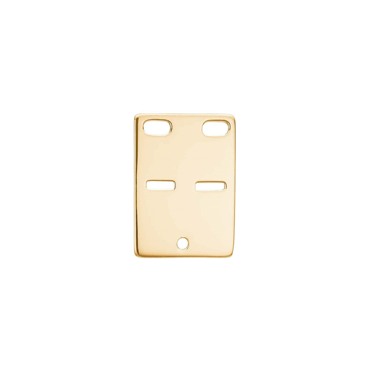 Siersbøl kadaverskilt i 8 karat guld med blank overflade og mulighed for gravering, 20x14 mm