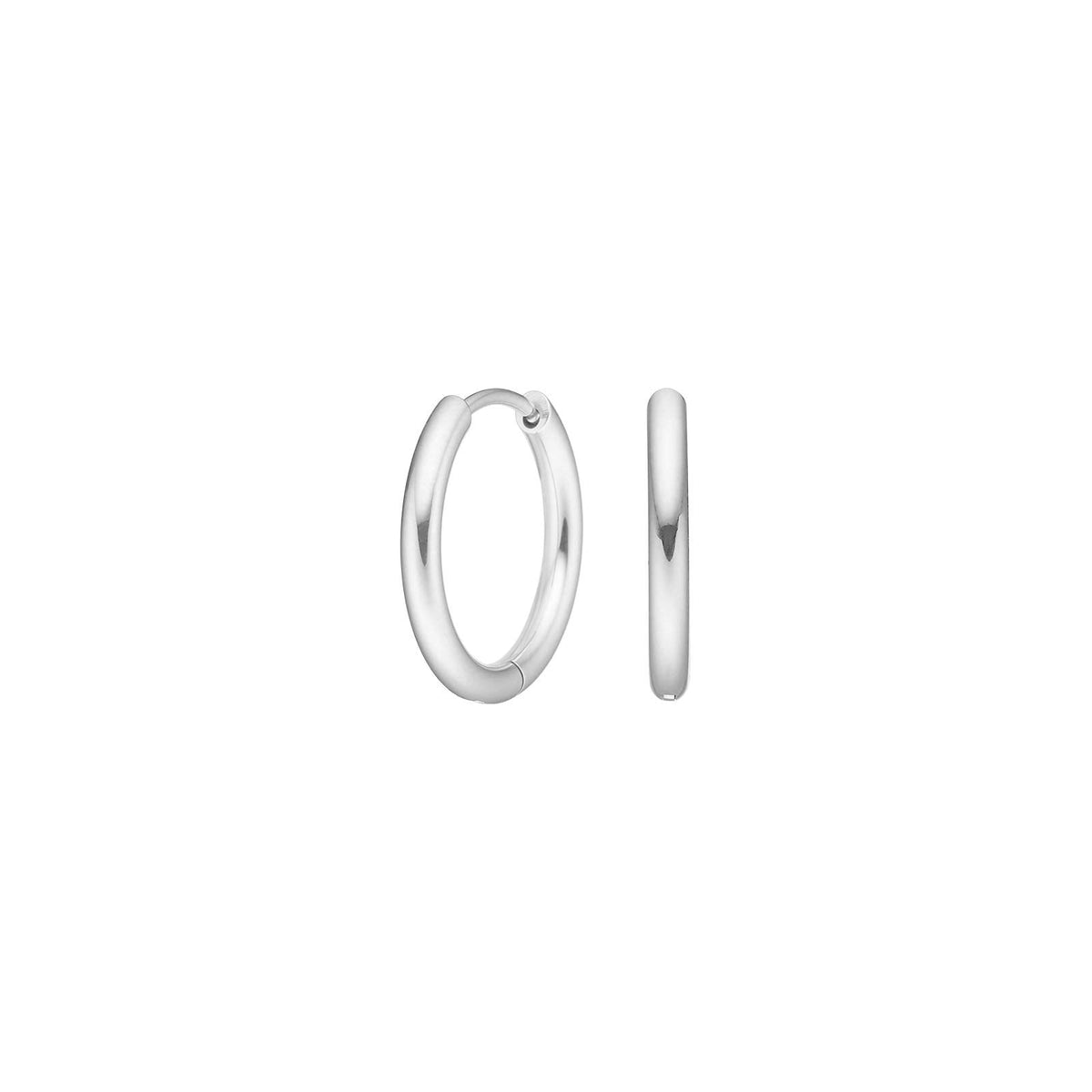 Nordahl Andersen Pure Titanium hoops i nikkelfrit titanium, klassiske øreringe på 16 mm