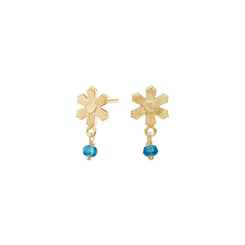 Nordahl Jewellery -  Blomst ørestikker forgyldt BRODERIE52