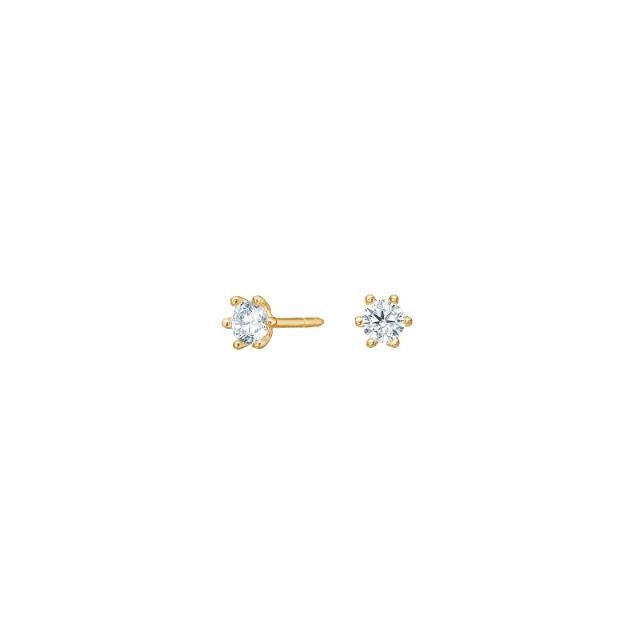 Siersbøl - 8 karat guld ørestik med zirkonia i 3,5 mm.