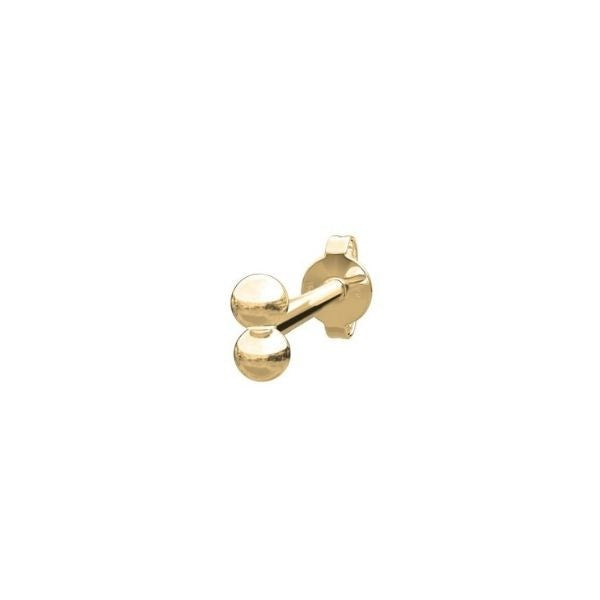 Piercing smykke Pierce52, 14 kt. ørestik to kugler 30142010500
