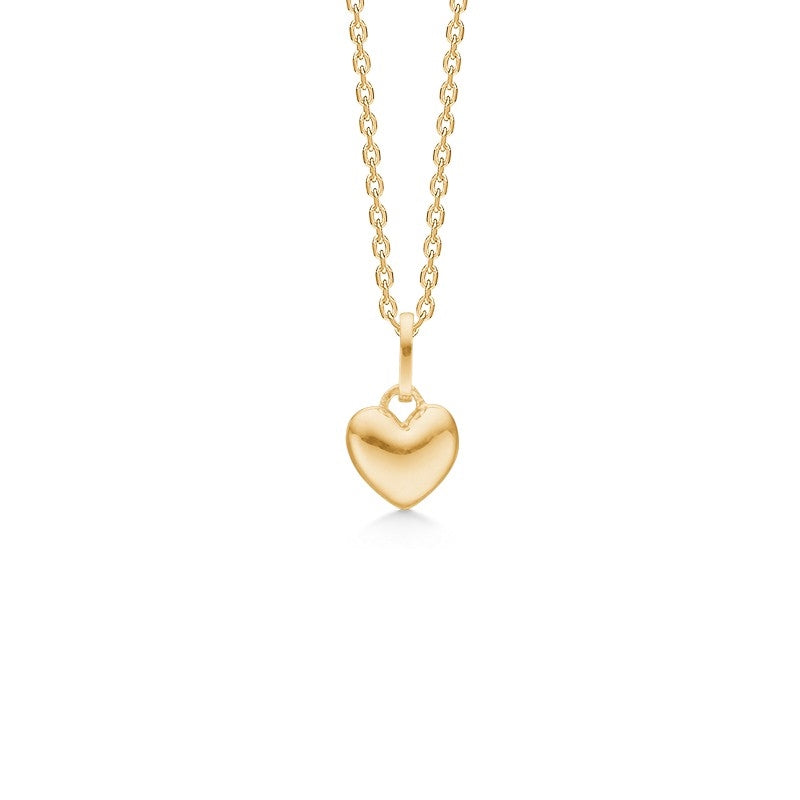 Mini Love vedhæng i 8kt. guld med hjerte - 6 mm af Mads Z