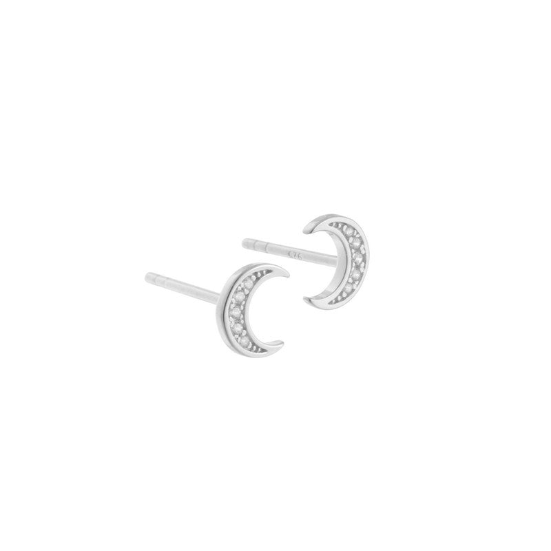 Aqua Dulce - Moon Earstuds i  sterlingsølv