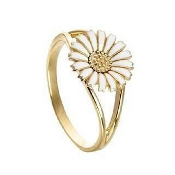 Kranz & Ziegler - Marguerit ring i forgyldt sølv 10 mm
