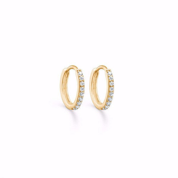 8 kt guld creoler med zirkonia - 5561/08