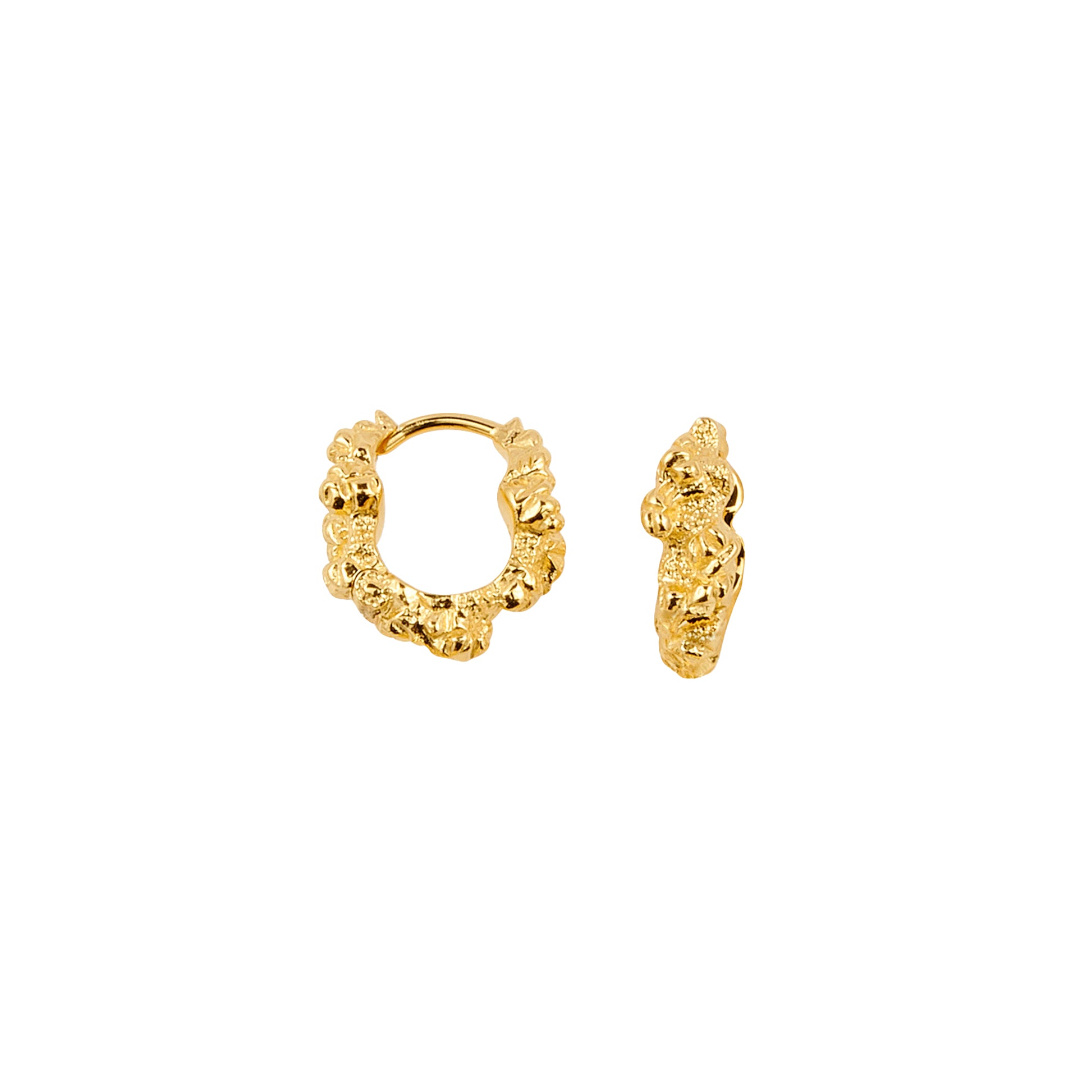 Camille Brinch Small Levitate Crush Hoops forgyldt