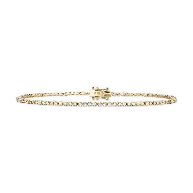 Dazzling - 14 kt Guld tennis-armbånd m. 0,55 H-W/SI diamanter