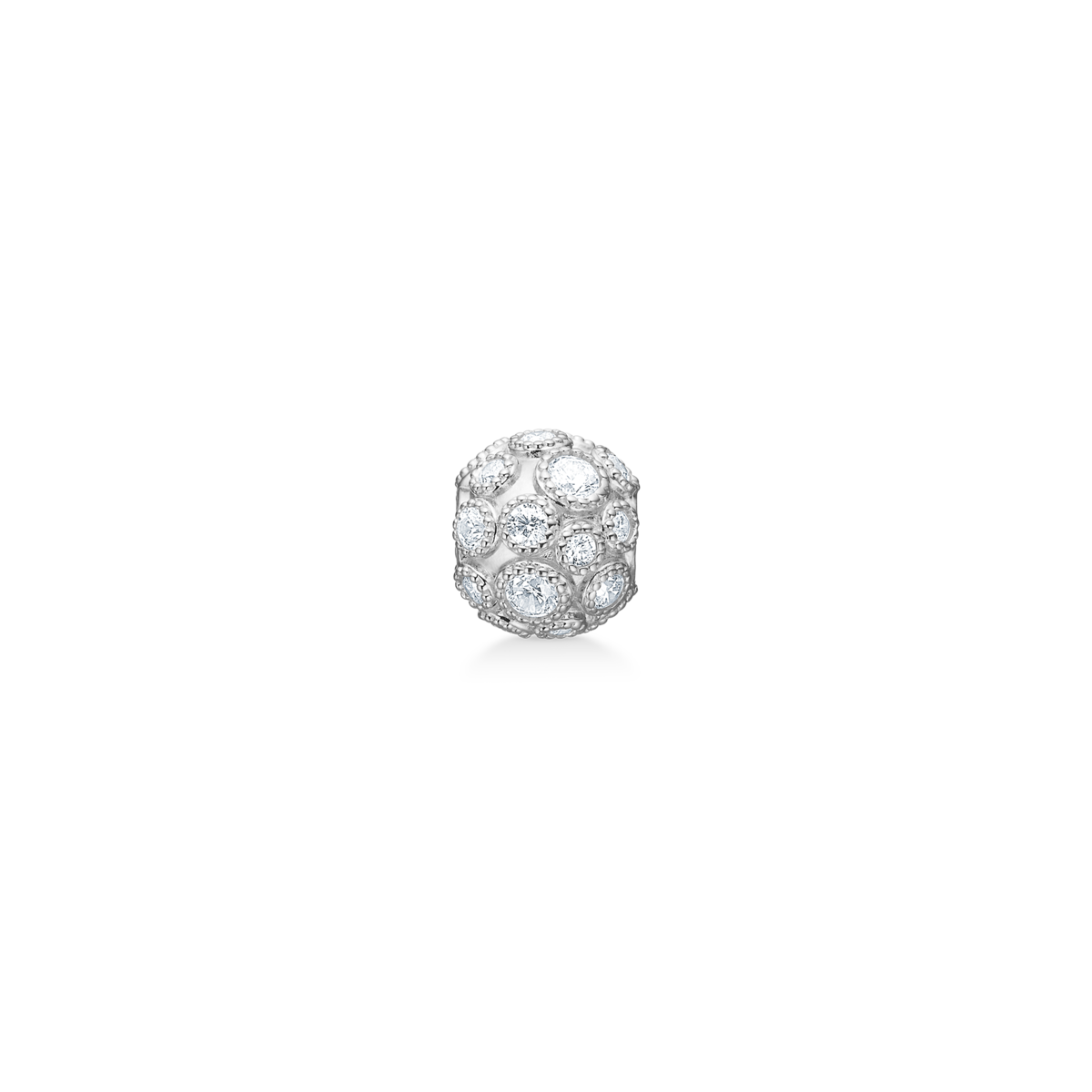 Mads Z Poetry Luxury bead i sølv med zirkonia 8 mm